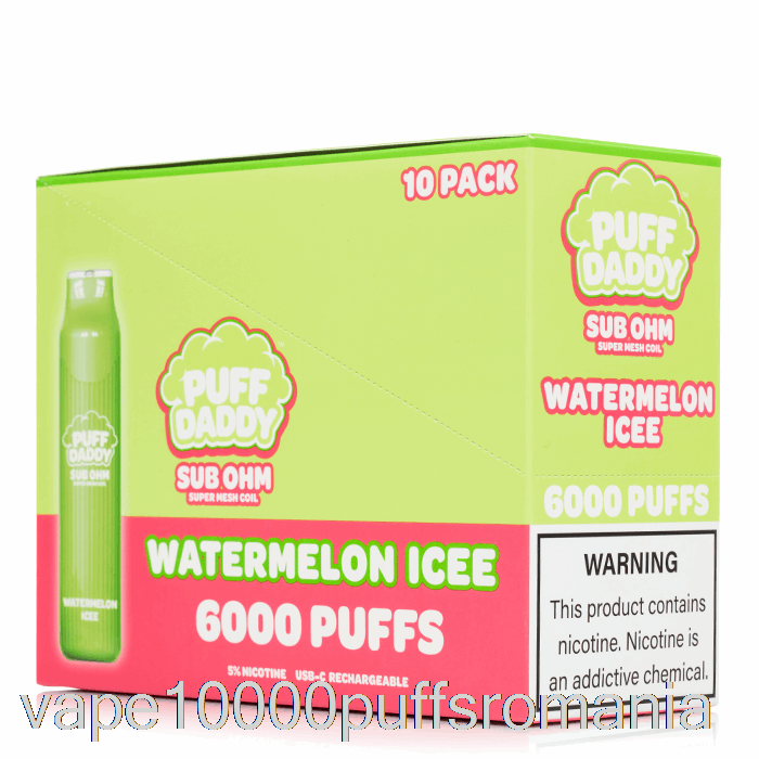 Vape Romania [10-pack] Puff Daddy 6000 De Unica Folosinta